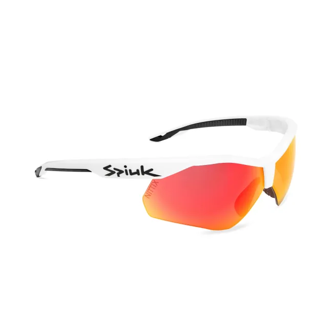 Spiuk - ochelari soare sport Ventix K, 2 lentile de schimb Nittix transparent si rosu oglinda - rama alba neagra