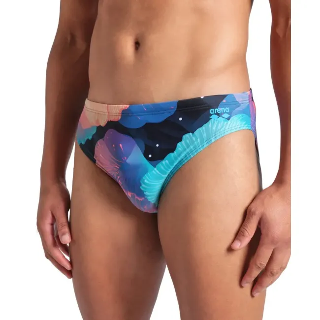 Arena - costum inot barbati - slip - Swim Br Allover - Calypso I Coral Multi