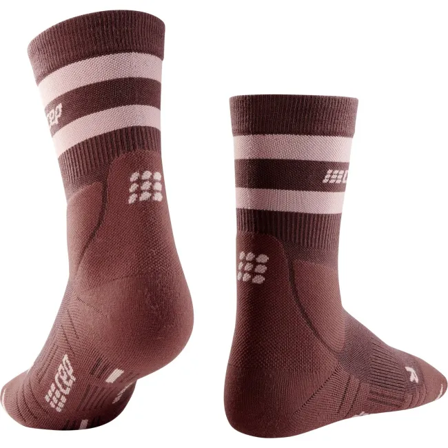 CEP - sosete compresie medii - hiking 80`s mid cut socks W - brown | rose