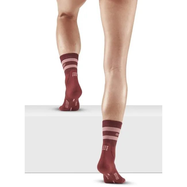 CEP - sosete compresie medii - hiking 80`s mid cut socks W - brown | rose