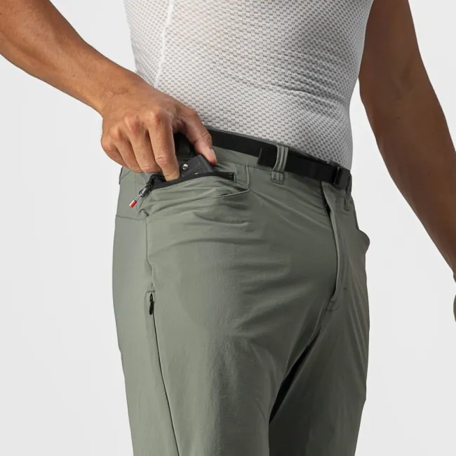 Castelli - pantaloni ciclism scurti si largi pentru barbati Unlimited Trail Baggy Short - verde army padure negru