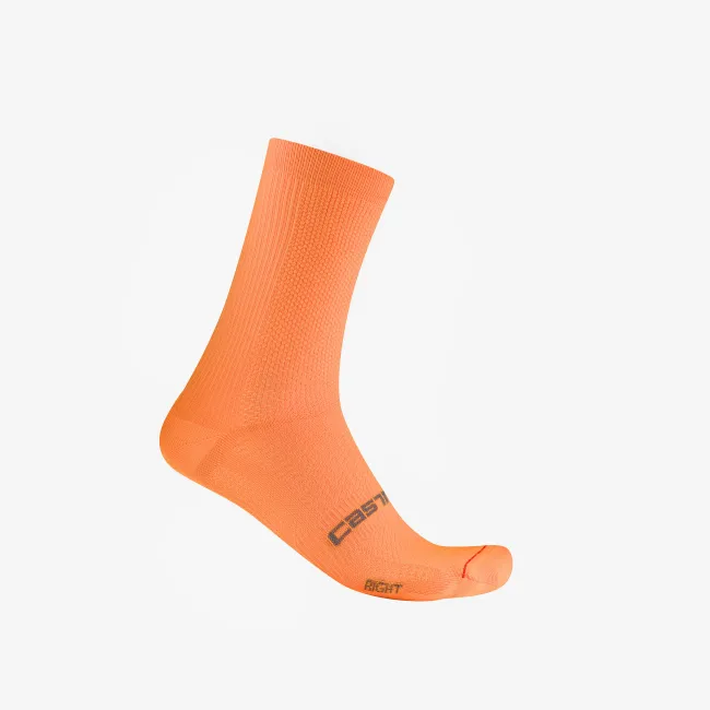 Castelli - sosete ciclism - Espresso 18 Sock - portocaliu