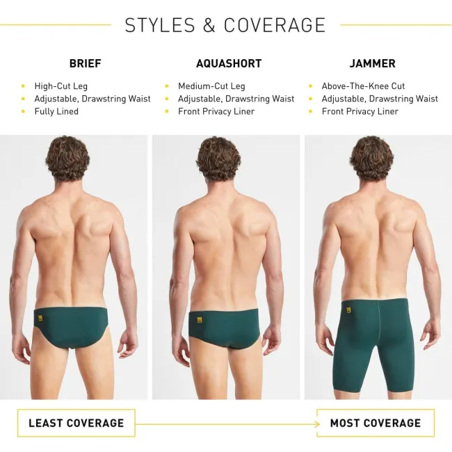 Finis - Slip inot barbati - Brief Solid - Verde Pine