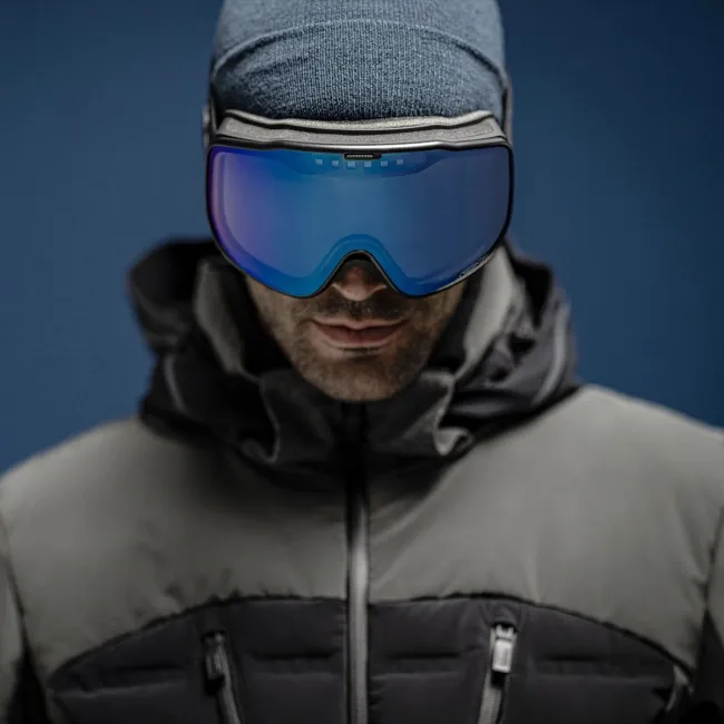 Ochelari de schi electro fotocromatici React Swiss SIGHT - lentila Sky si rama neagra