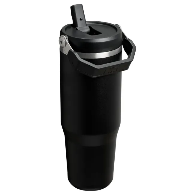 Stanley - termos tip sticla cu pai - Iceflow Flip Straw Tumbler 2.0 - negru - 0.89 L