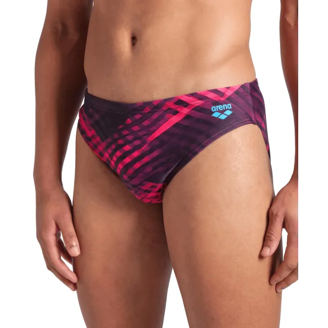 Arena - costum inot barbati - slip - Swim Br Allover - Dark Purple I Multi