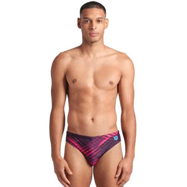 Arena - costum inot barbati - slip - Swim Br Allover - Dark Purple I Multi