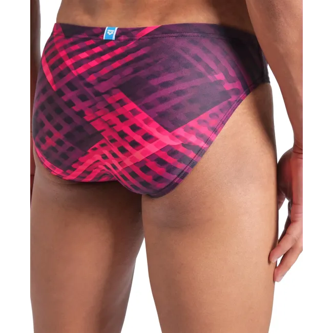 Arena - costum inot barbati - slip - Swim Br Allover - Dark Purple I Multi