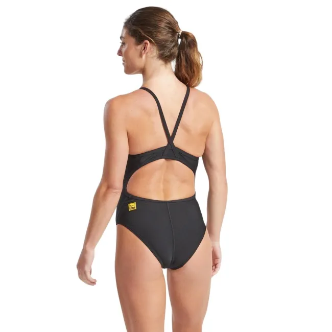 Finis - Costume de baie intreg pentru femei - Skinback Solid - negru