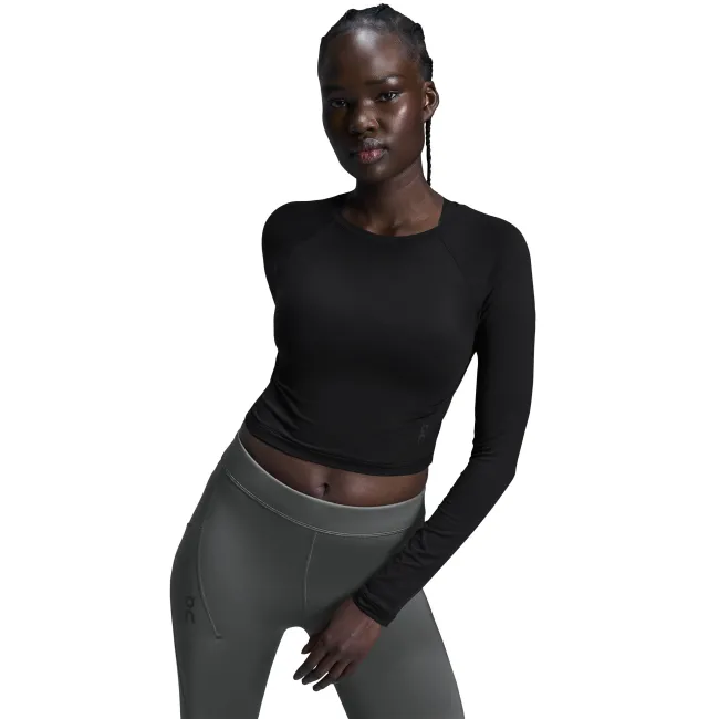On - bluza - Studio Long-T Crop W - Black