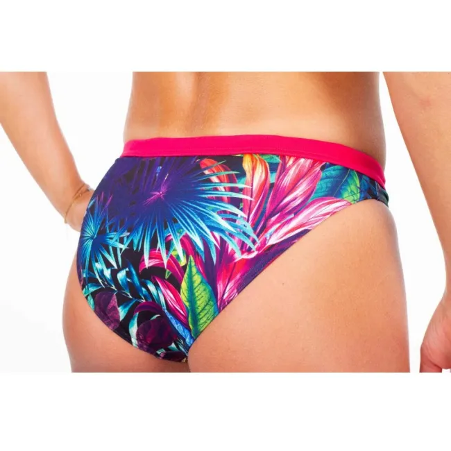 Z3R0D - slip Costum baie femei two pieces - verde roz albastru tropadelic