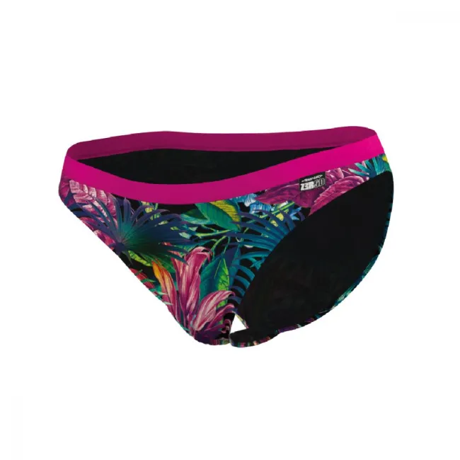 Z3R0D - slip Costum baie femei two pieces - verde roz albastru tropadelic