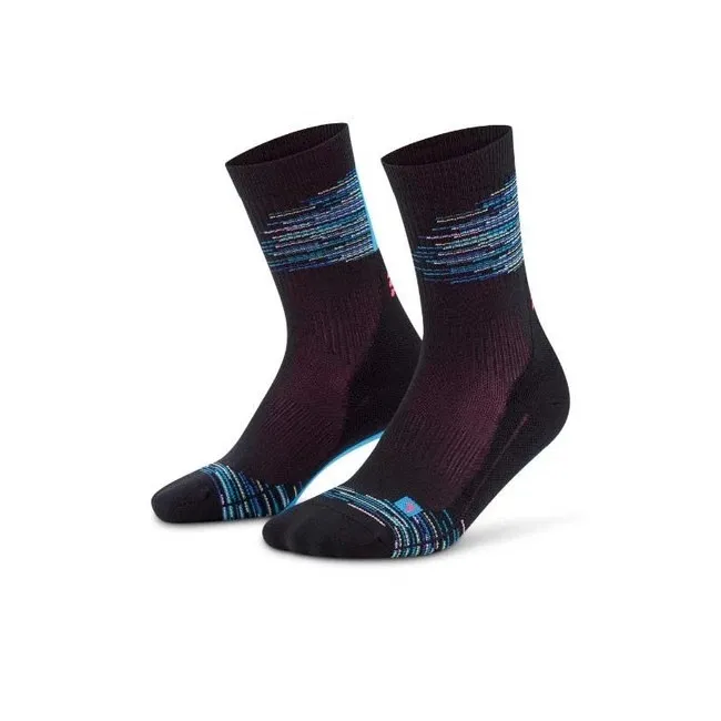 CEP - sosete compresie medii - paris vibes 80`s socks mid cut - black | blue mix