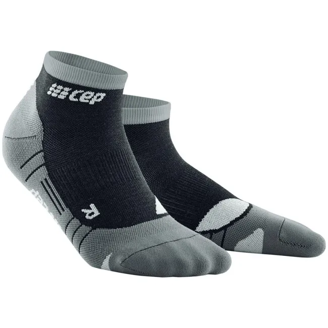 CEP - sosete compresie peste glezna - hiking light merino low-cut socks - stonegrey | grey