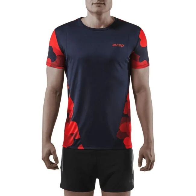 CEP - tricou tehnic - camocloud shirt short sleeve - lava | peacoat