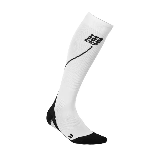 CEP Sosete de compresie 2.0 W pentru alergare alb-negru