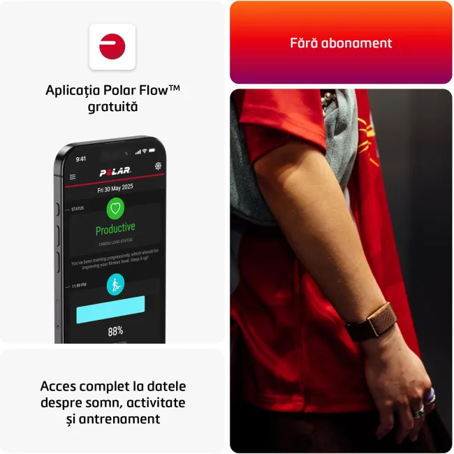 Polar Loop – Brățară inteligentă de monitorizare a activității - bej auriu