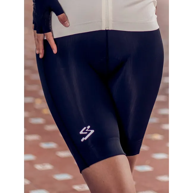 Spiuk - Pantaloni scurti ciclism pentru femei Anatomic Frontal BibShorts - negru alb