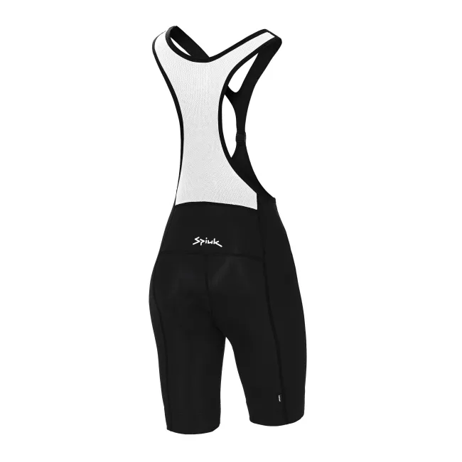 Spiuk - Pantaloni scurti ciclism pentru femei Anatomic Frontal BibShorts - negru alb