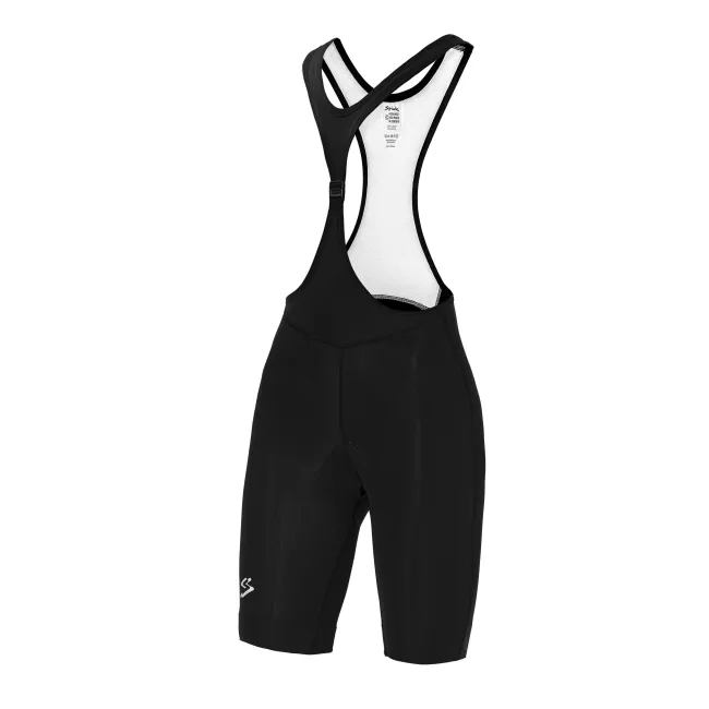 Spiuk - Pantaloni scurti ciclism pentru femei Anatomic Frontal BibShorts - negru alb