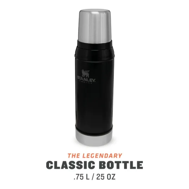 Stanley - termos clasic cu maner The Legendary Classic Bottle -negru mat piatra - 750 ml