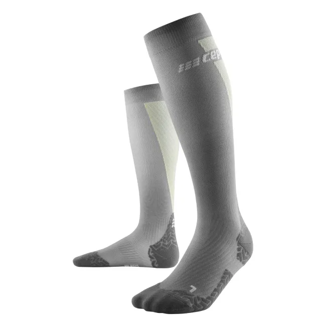 CEP - sosete compresie inalte - ultralight socks tall v3 - grey | lime