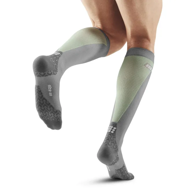 CEP - sosete compresie inalte - ultralight socks tall v3 - grey | lime
