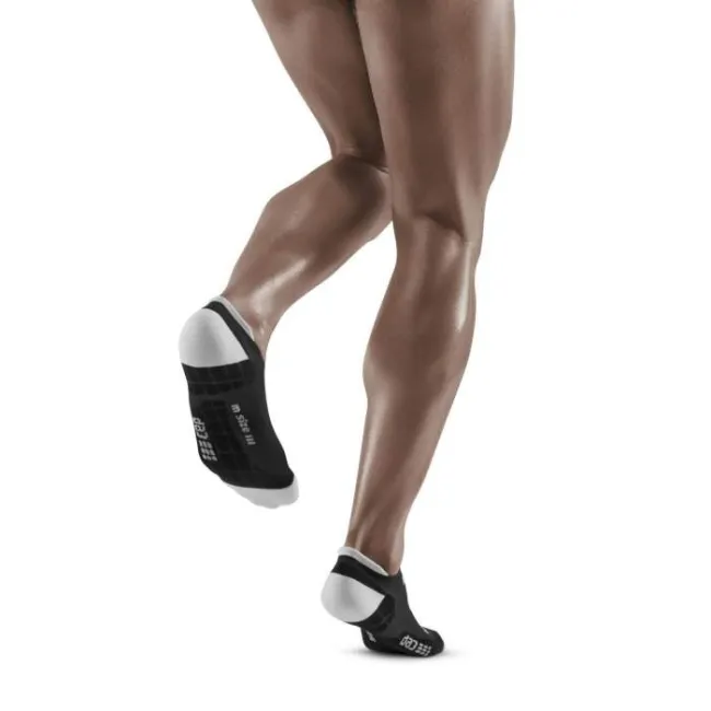 CEP - sosete compresie scurte - UltraLight no show Socks - Black I Light Grey