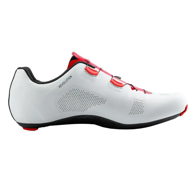 Northwave - pantofi ciclism sosea - Revolution - White | Red Fluo
