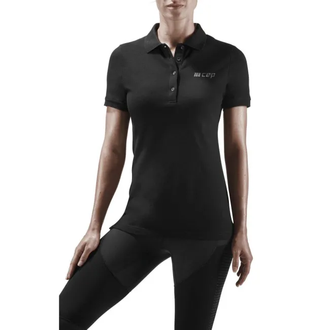 CEP - tricou sport tip polo cu maneci scurte pentru femei brand polo Shirt - negru verde lime