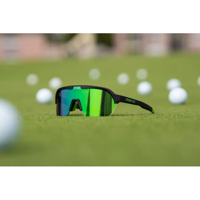 Ochelari de soare electro fotocromatici React Swiss OPTRAY NEON - lentila verde si rama neagra