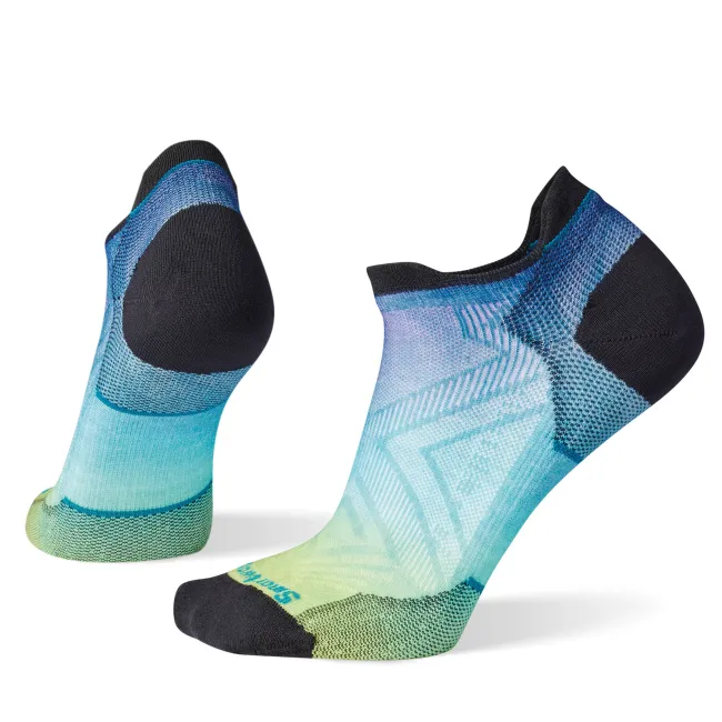 Smartwool - sosete sport femei Run Ombre Print Zero Cushion Low Ankle socks - albastru verde negru