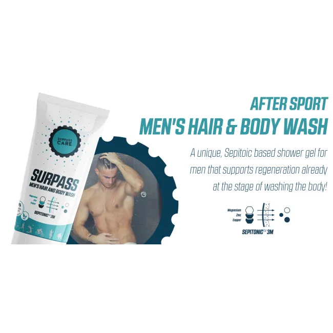 Surpass - gel de bus barbati Men`s hair and body wash Sepitonic 3M - 250ml