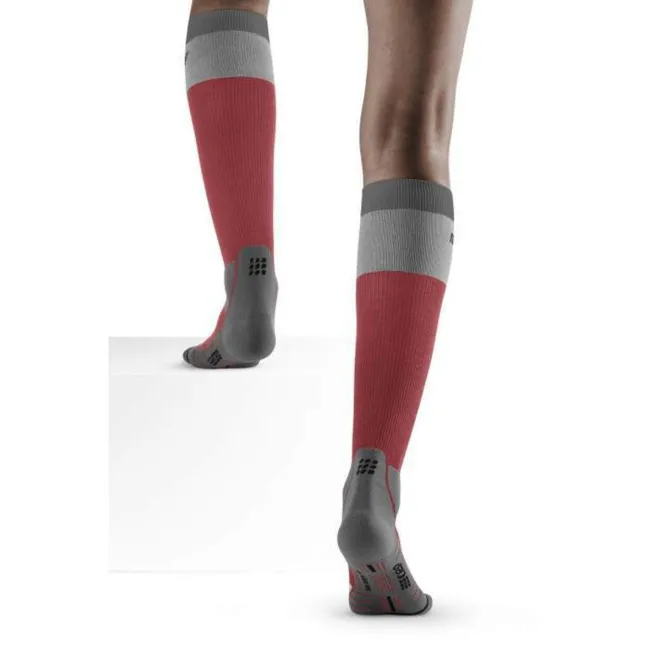 CEP - sosete compresie inalte - Hiking Light merino Socks W - Berry I Grey