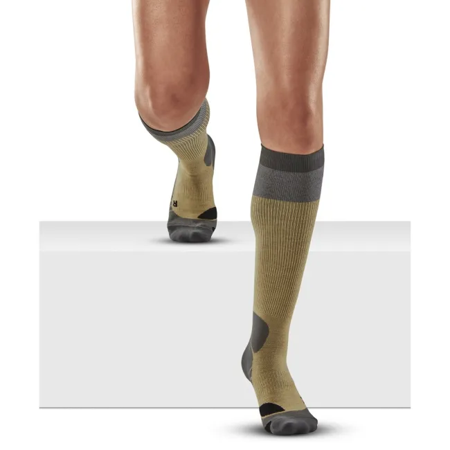 CEP - sosete compresie inalte - Hiking Light merino Socks W - Sand I Grey