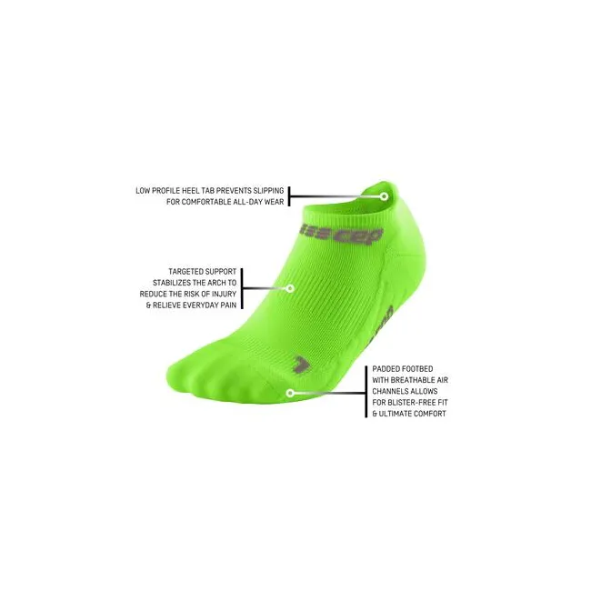 CEP - sosete compresie sub glezna - the run socks no show v4 - green
