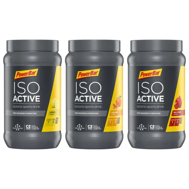 Powerbar - pudra izotonica Isoactive, aroma portocale - bidon 600g