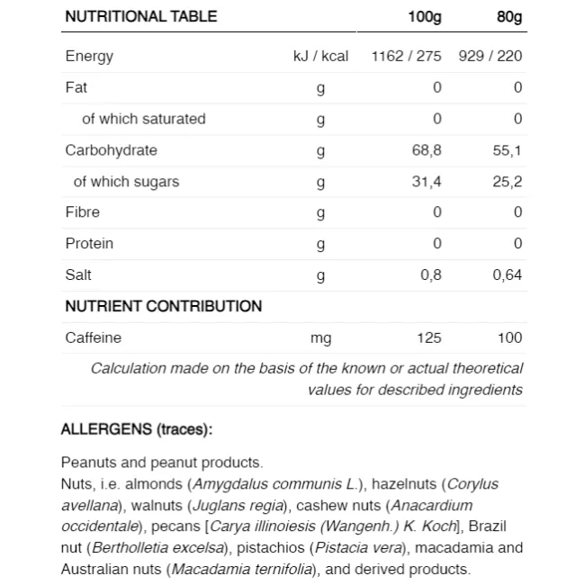226ers - gel energie - High Fructose Gel - cofeina/cola - 80gr