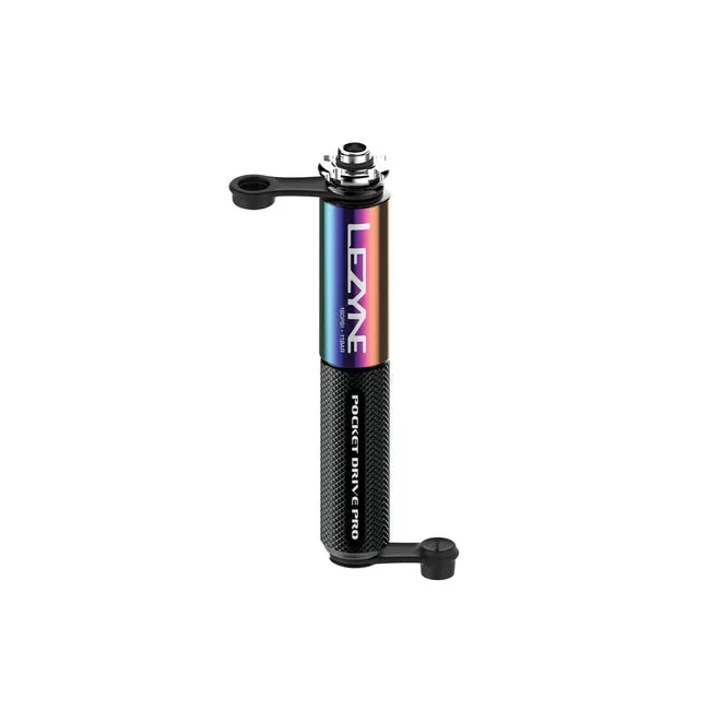 Lezyne - mini pompa - Hand Pump Pocket Drive Pro - 160 psi | 11 bar - neo metallic | black - 98g