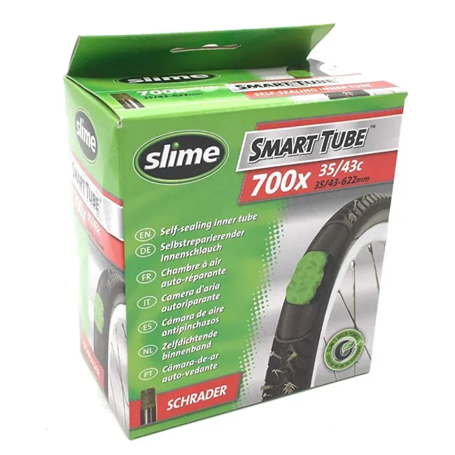 Slime - camera bicicleta 28" cu solutie antipana - 28x1.35-> 28x1.65 - 35-622->43-622 - valva schrader 48mm