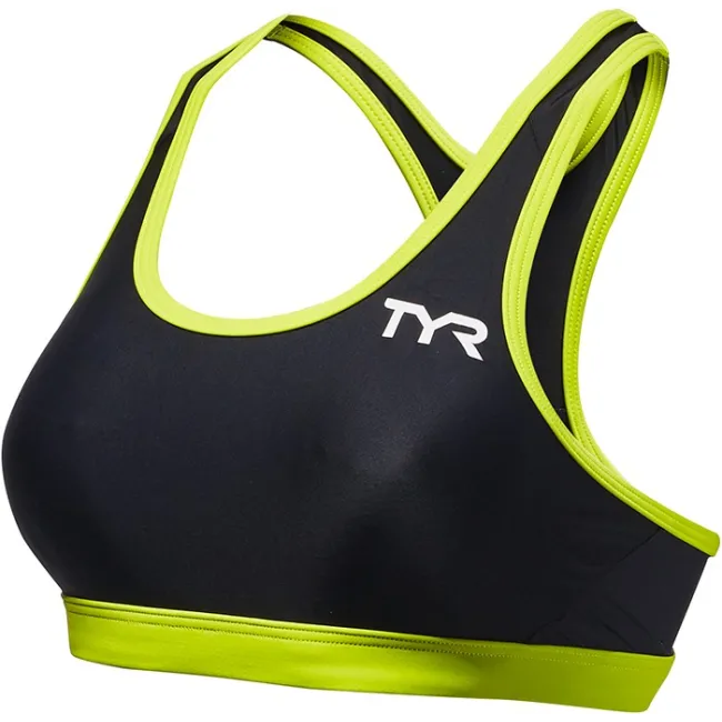 TYR - bustiera - Racerback Tri Competitor W - negru lime