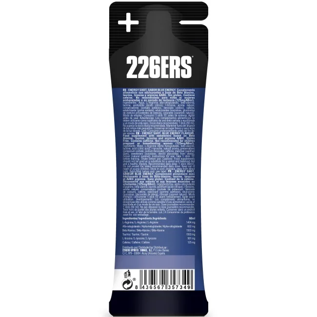 226ers - shot energie - Energy Shot Stick - energy mid 125gr caf - 60ml