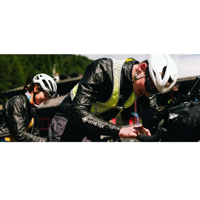 Apidura - vesta reflectorizanta ciclism Packable Visibility Vest, dimensiune S-M - verde fluo gri