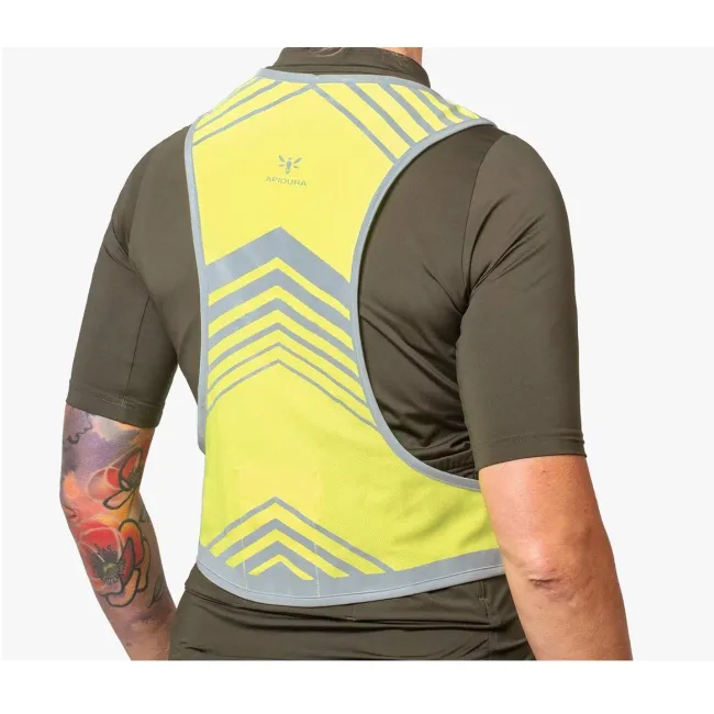 Apidura - vesta reflectorizanta ciclism Packable Visibility Vest, dimensiune S-M - verde fluo gri
