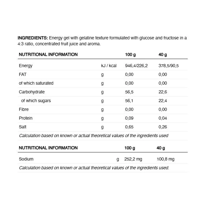 226ers - gel energie - consistenta de jeleu - Hydrajelly - Strawberry - 40g