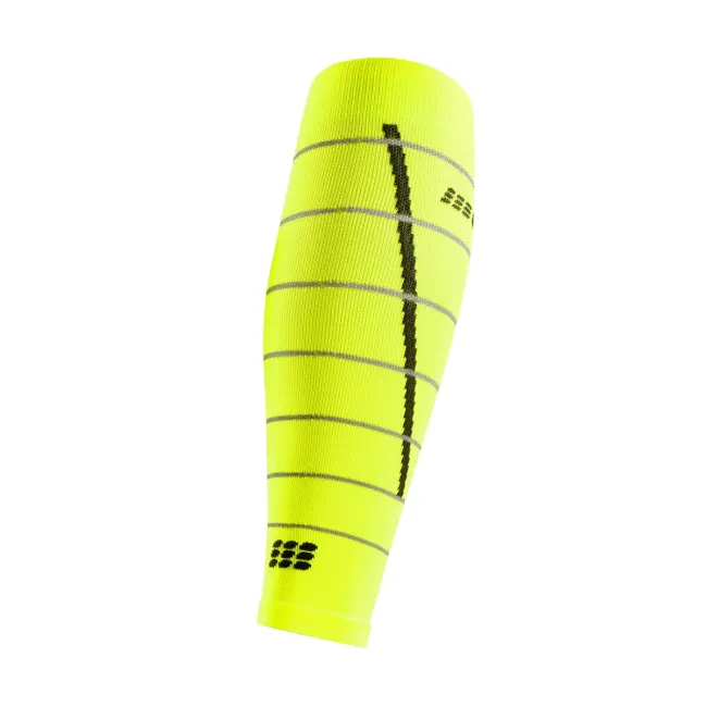 CEP - jambiere compresie - reflective calf sleeves W - neon yellow