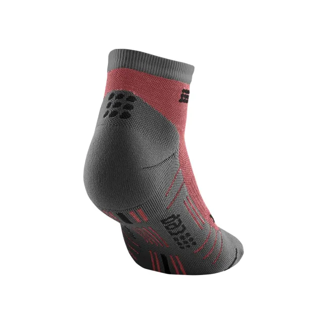 CEP - sosete compresie peste glezna - hiking light merino low-cut socks - berry | grey
