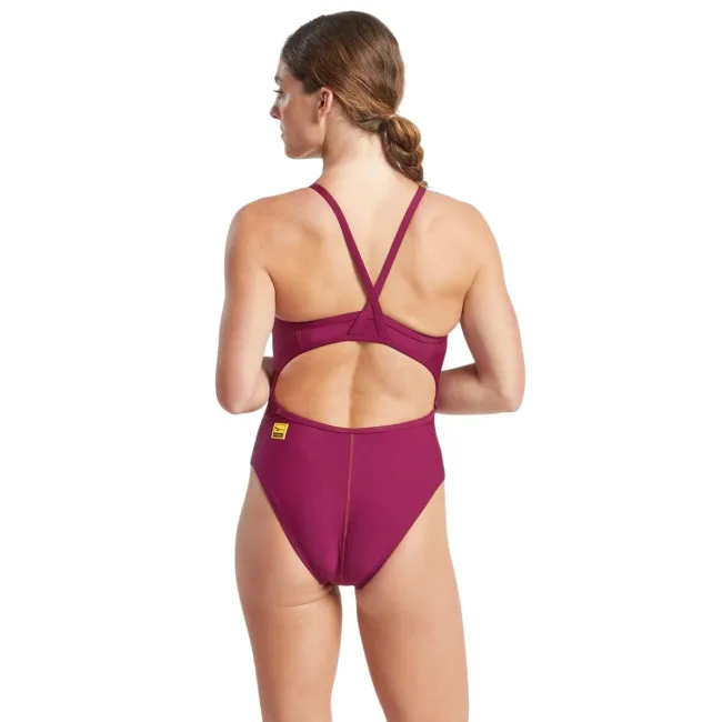Finis - Costume de baie intreg pentru femei - Skinback Solid - visiniu cabernet