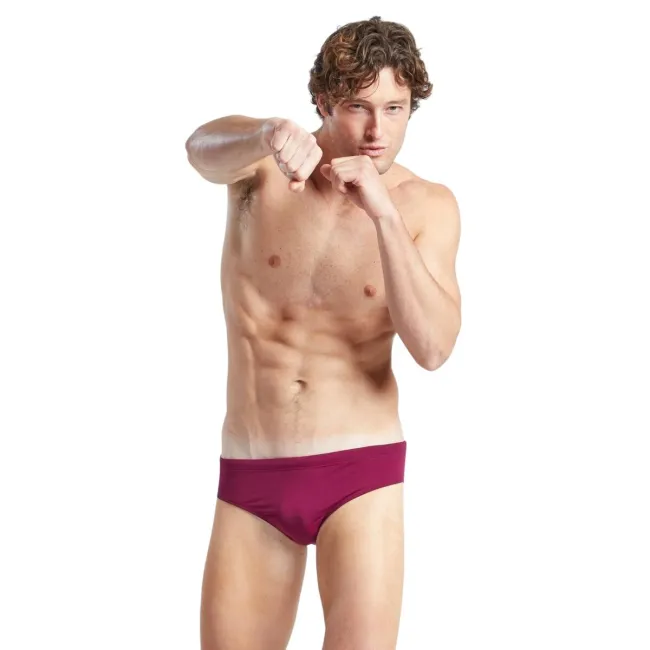 Finis - Slip inot barbati - Brief Solid - Visiniu Cabernet