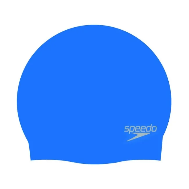 Speedo - casca inot silicon - Plain Moulded - Albastru neon